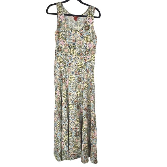 Sundance Maxi Dress -‎ Size M- Patchwork Cottage Core, Sleeveless Flowy Romantic - Picture 1 of 9